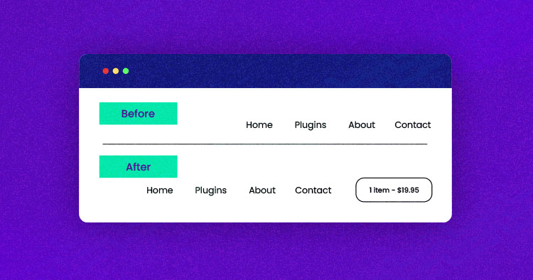 display cart content and cart total amount in woocommerce